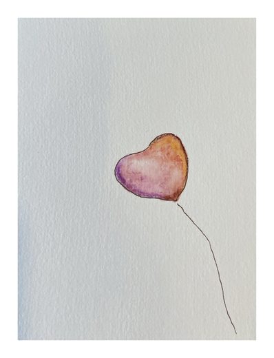 Gemalte Postkarte 11