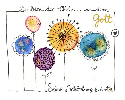 Gemalte Postkarte 23